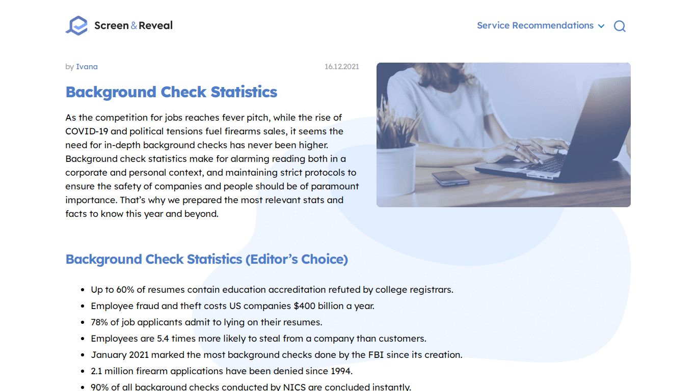 15 Background Check Statistics for 2021 | Screen and Reveal